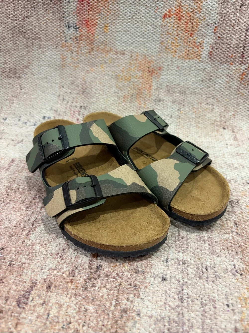 Birkenstock Arizona Kids Desert Soil Camo Khaki Sandals EU 33 NWOT